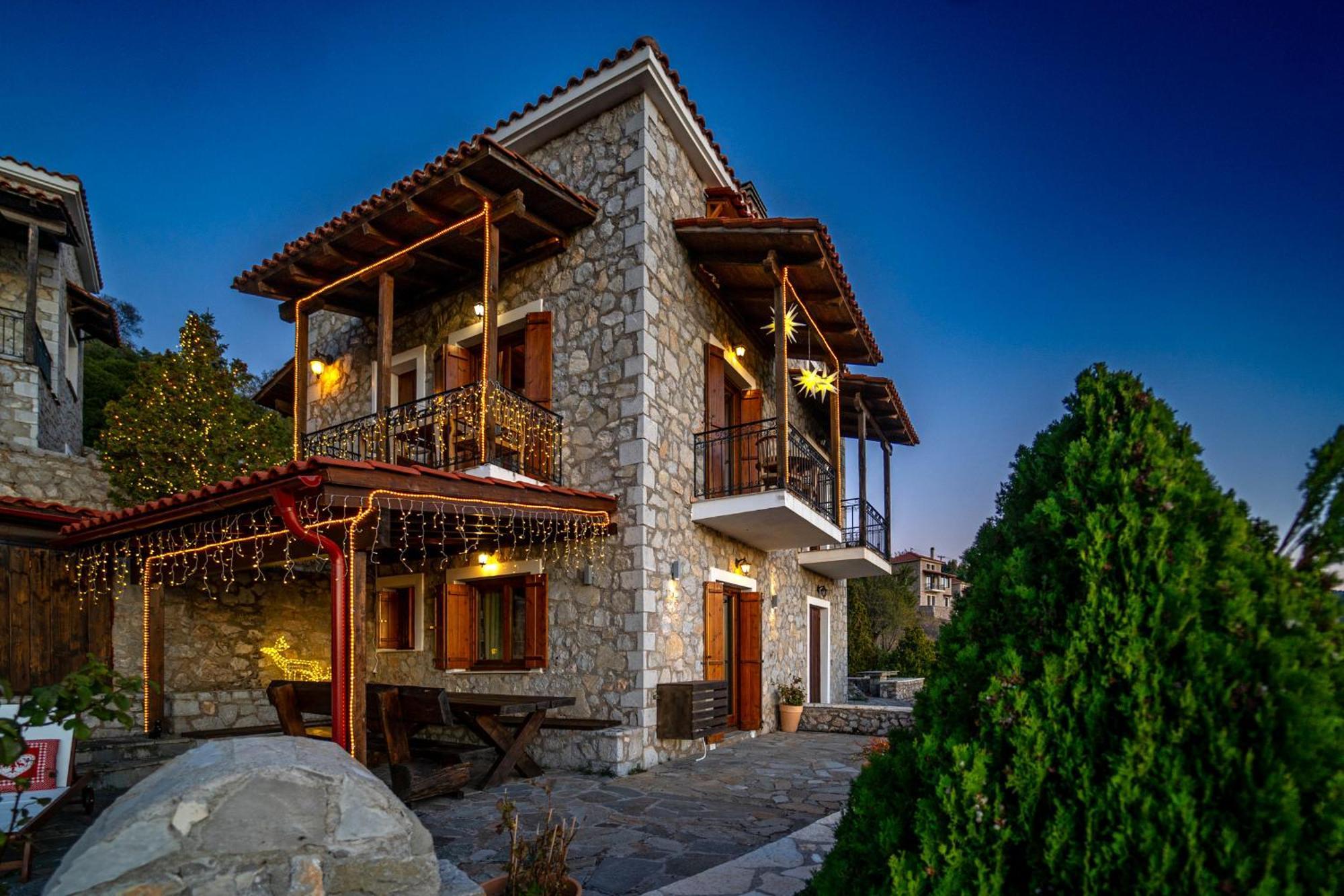 Rock Dandy Deluxe Chalet In Arachova - Delphi, Sauna, Prv Parking, Amazing View Zewnętrze zdjęcie