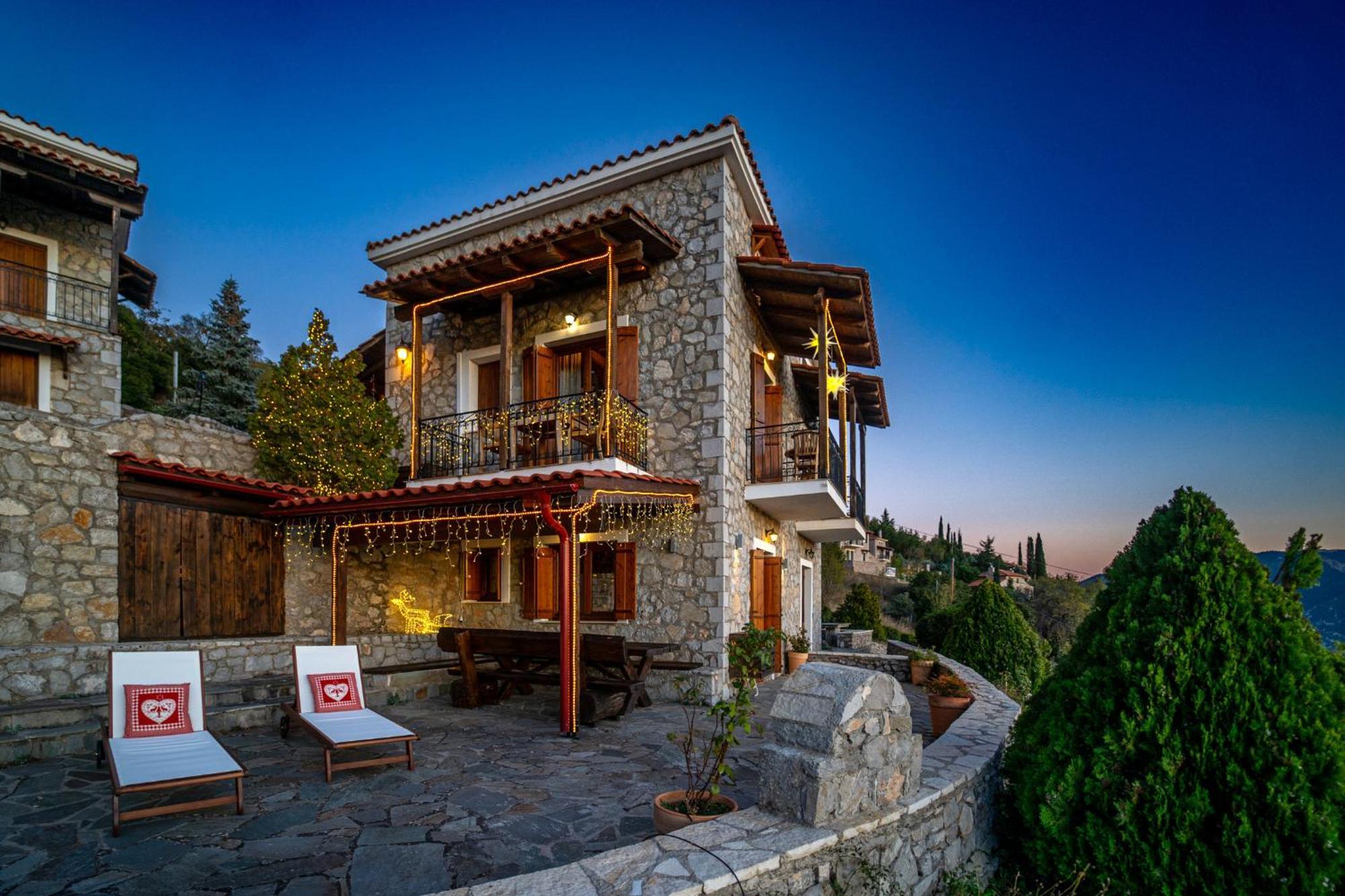 Rock Dandy Deluxe Chalet In Arachova - Delphi, Sauna, Prv Parking, Amazing View Zewnętrze zdjęcie