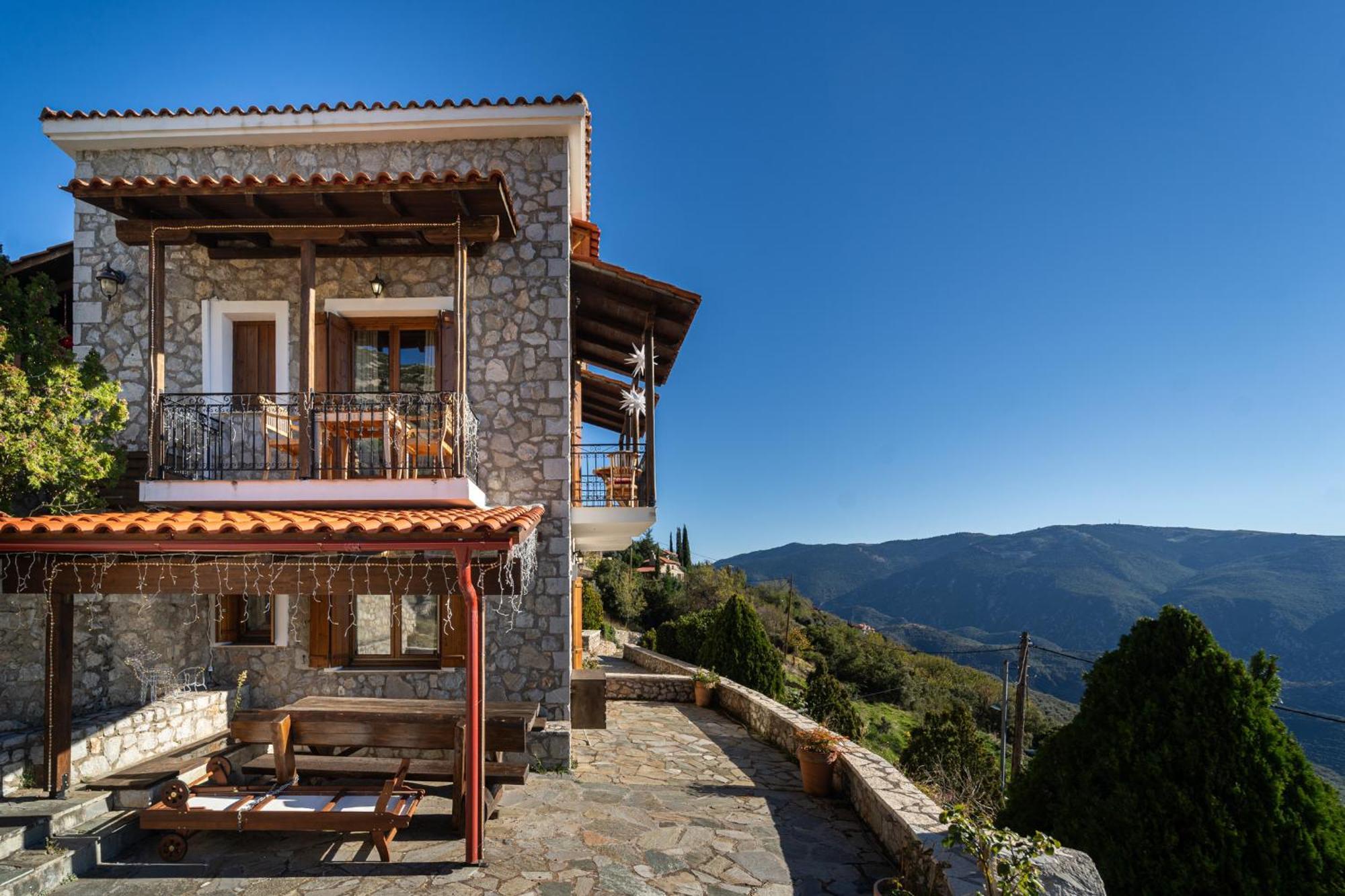 Rock Dandy Deluxe Chalet In Arachova - Delphi, Sauna, Prv Parking, Amazing View Zewnętrze zdjęcie