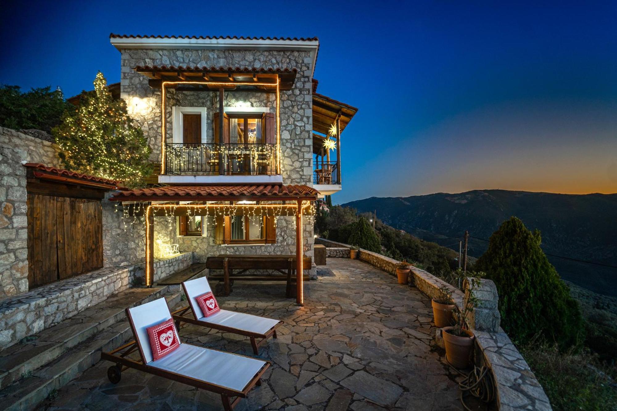 Rock Dandy Deluxe Chalet In Arachova - Delphi, Sauna, Prv Parking, Amazing View Zewnętrze zdjęcie