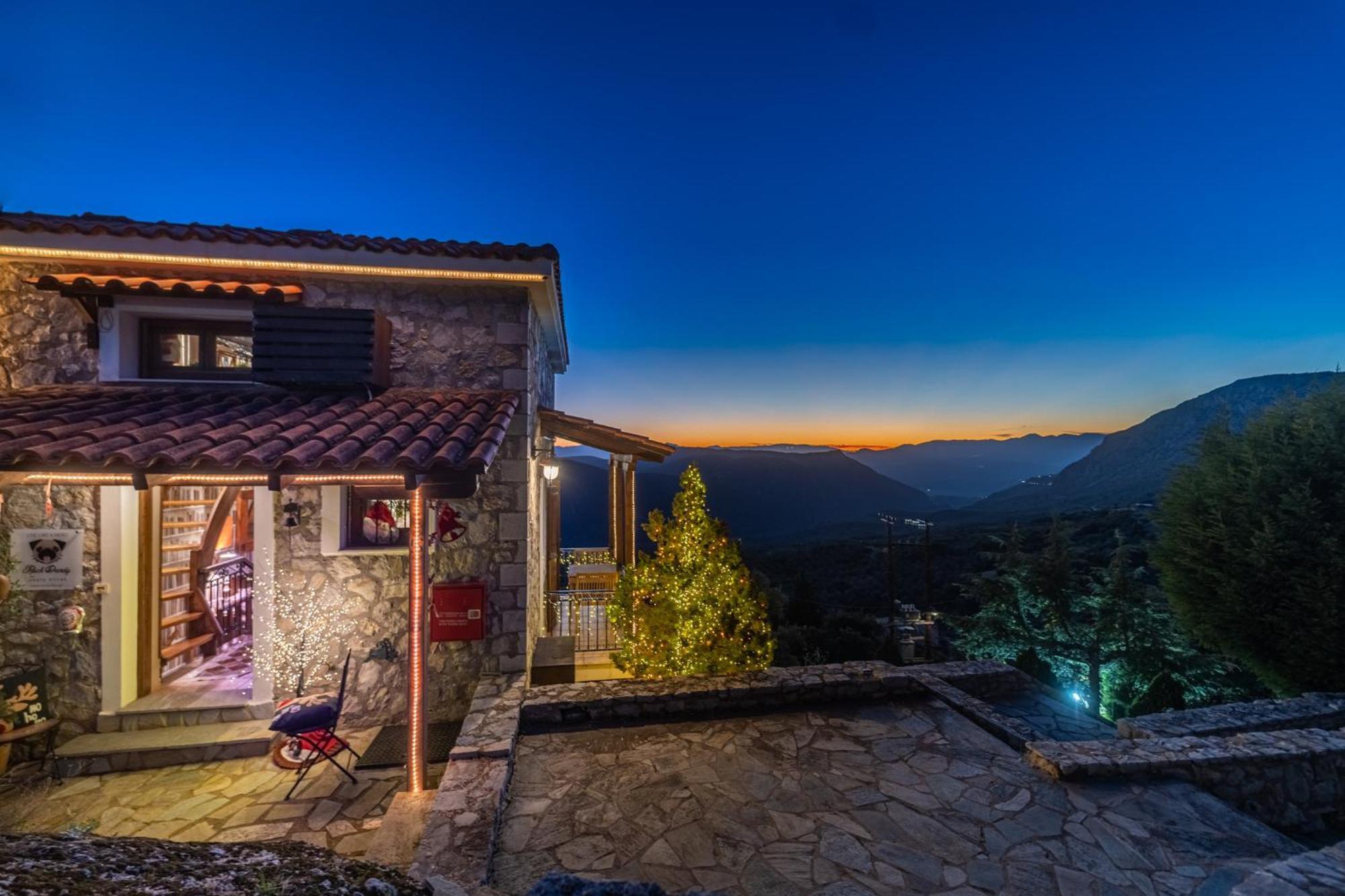 Rock Dandy Deluxe Chalet In Arachova - Delphi, Sauna, Prv Parking, Amazing View Zewnętrze zdjęcie